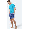Men's Short Sleeve T-Shirt, Electric Blue - T-Shirts - 3
