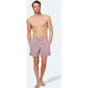 Men's Coral Swim Trunk, Blue & Orange - Swim Trunks - 3