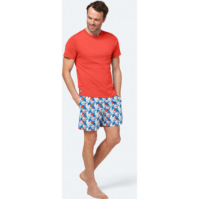 Men's Short Sleeve Rash Vest, Red - Rash Guards - 3