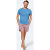 Men's Coral Swim Trunk, Blue & Orange - Swim Trunks - 4