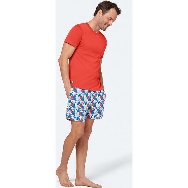 Men's Short Sleeve Rash Vest, Red - Rash Guards - 4