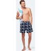 Men's Lollies Swim Trunk, Blue & Lime - Swim Trunks - 3