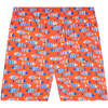 Men's Fish Swim Trunk, Striped Orange - Swim Trunks - 2