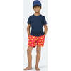 Palm Swim Trunk, Coral & Lime - Swim Trunks - 5