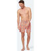 Men's Fish Swim Trunk, Striped Orange - Swim Trunks - 3