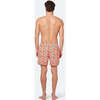 Men's Fish Swim Trunk, Striped Orange - Swim Trunks - 4