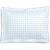 Monogrammed Picnic Gingham Toddler Pillow, Blue - Pillows - 1 - thumbnail