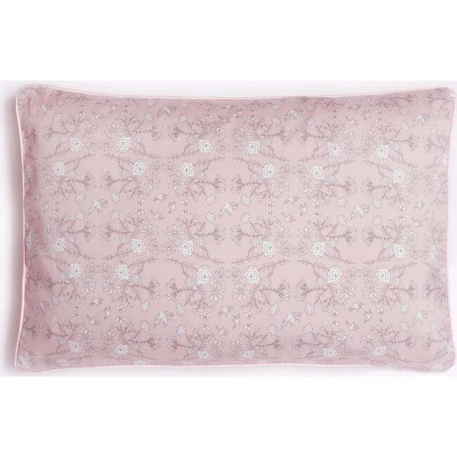 Monogrammed Bird's Song Toddler Pillow, Pink