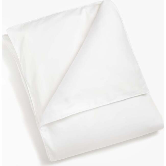 Monogrammed Solid Baby Duvet, White