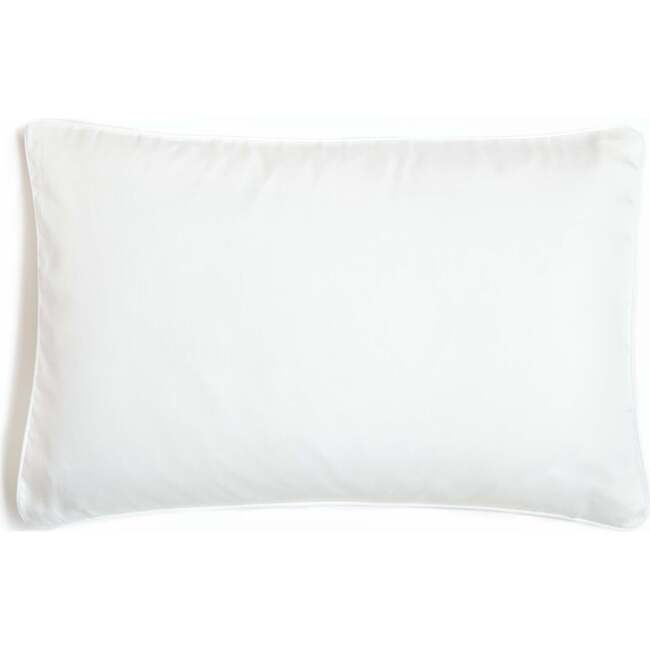 Monogrammed Solid Toddler Pillow,White