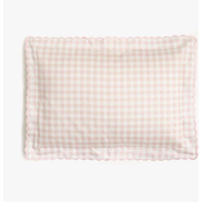 Monogrammed Picnic Gingham Toddler Pillow, Pink