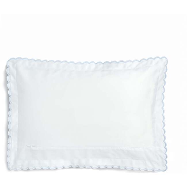 Monogrammed Picnic Gingham Toddler Pillow, Blue - Pillows - 2