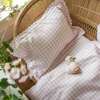 Monogrammed Picnic Gingham Baby Duvet, Pink - Duvet Sets - 4