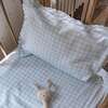 Monogrammed Picnic Gingham Toddler Pillow, Blue - Pillows - 5