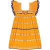 Women's Mini Sandrine Embroidered Dress, Marigold - Dresses - 1 - thumbnail