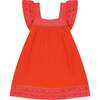 Women's Mini Sandrine Embroidered Dress, Poppy - Dresses - 1 - thumbnail