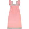 Women's Maxi Sandrine Embroidered Dress, Pink Sorbet - Dresses - 1 - thumbnail