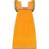 Women's Maxi Sandrine Embroidered Dress, Marigold - Dresses - 1 - thumbnail