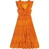 Women's Giselle Ruffle V-Neck Maxi Dress, Sunset - Dresses - 1 - thumbnail