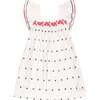 Women's Mini Sandrine Embroidered Dress, Red, White & Navy - Dresses - 1 - thumbnail