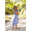 Women's Giselle Ruffle V-Neck Floral Maxi Dress, Blue - Dresses - 2