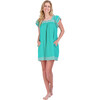 Women's Mini Sandrine Embroidered Dress, Ocean - Dresses - 2