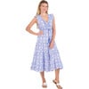 Women's Giselle Ruffle V-Neck Floral Maxi Dress, Blue - Dresses - 3