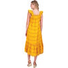 Women's Eva Ruffle Embroidered Sundress, Marigold - Dresses - 4