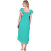 Women's Maxi Sandrine Embroidered Dress, Ocean - Dresses - 3