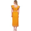 Women's Maxi Sandrine Embroidered Dress, Marigold - Dresses - 4