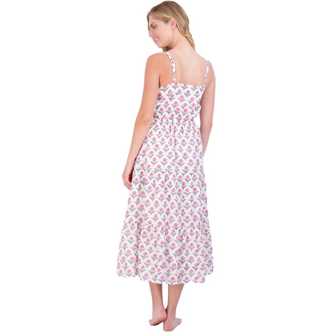 Women's Emilie Maxi Strappy Sundress Flower, Pink - Dresses - 3