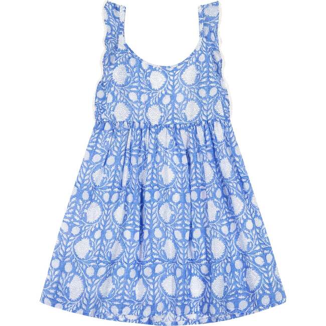Daphne Flutter Sleeve Dress, Blue