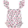 Baby Chloe Flower Romper, Pink - Rompers - 1 - thumbnail