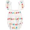 Baby Chloe Embroidered Romper, White - Rompers - 1 - thumbnail