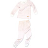 Printed Pajama Set, Pink Stripes - Pajamas - 7