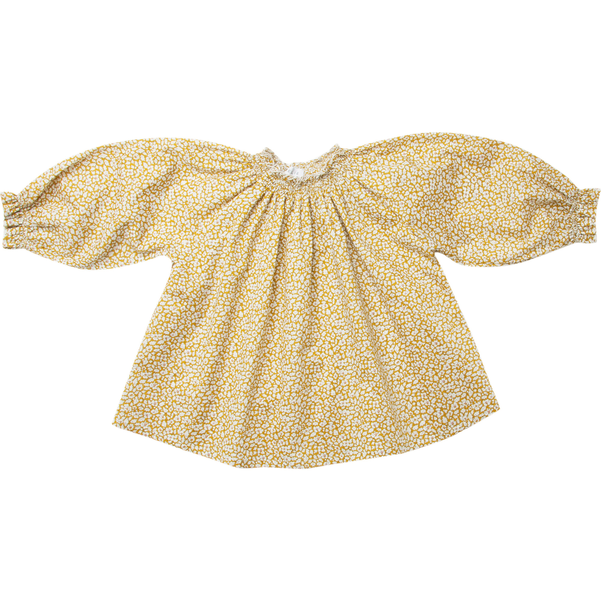 Mother May I Feather Meadow Liberty Print Blouse, Yellow - Blouses - 1