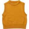 Leap Frog Knit Gilet Boxy Vest, Mustard - Vests - 1 - thumbnail