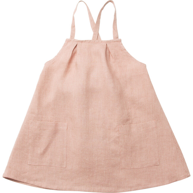 Marbles Striped A-Line Pinafore, Dusty Rose