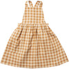 Marlow Check Pinafore, Caramel & Oat - Dresses - 1 - thumbnail