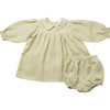 Marbles Mini Check Dress & Skipping Bloomer Set, Pistachio - Dresses - 1 - thumbnail