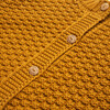 Twister Knit Ribbed Cuff Boxy Cardigan, Mustard - Cardigans - 3