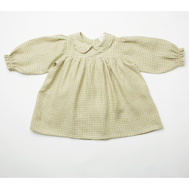 Marbles Mini Check Dress & Skipping Bloomer Set, Pistachio - Dresses - 2