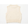 Leap Frog Knit Gilet Boxy Vest, Milk - Vests - 2