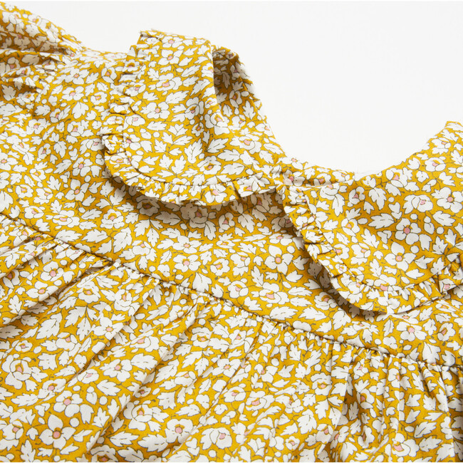 Marbles Feather Meadow Liberty Print Dress, Yellow - Dresses - 3
