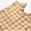 Marlow Check Pinafore, Caramel & Oat - Dresses - 2