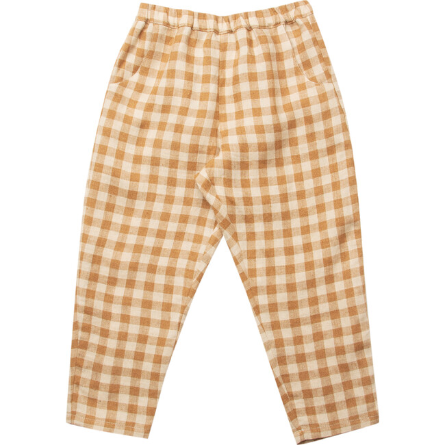 Jumping Jack Check Trousers, Caramel & Oat