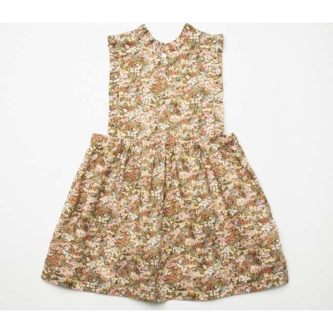 Marlow Evelyn Liberty Print Pinafore, Beige - Dresses - 4