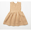 Marlow Check Pinafore, Caramel & Oat - Dresses - 3
