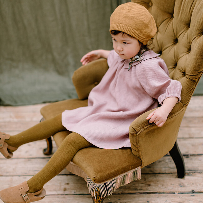 Mother May I Striped Raglan Sleeve Dress, Dusty Rose - Dresses - 5