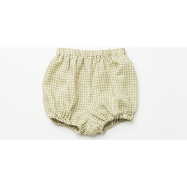 Marbles Mini Check Dress & Skipping Bloomer Set, Pistachio - Dresses - 4